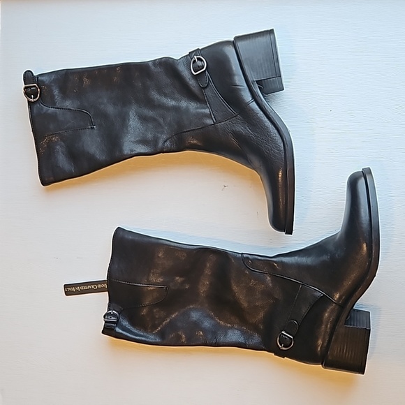 Emanuele Crasto Black Italian Leather Moto Riding Boots 38/7.5 NWT - Picture 1 of 11